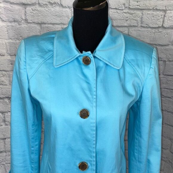 Larry Levine sport cotton blend button down fully lined jacket XS women - Picture 2 of 12